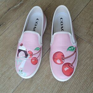Coach Vintage Soda Fountain & Cherries Slip on Shoes